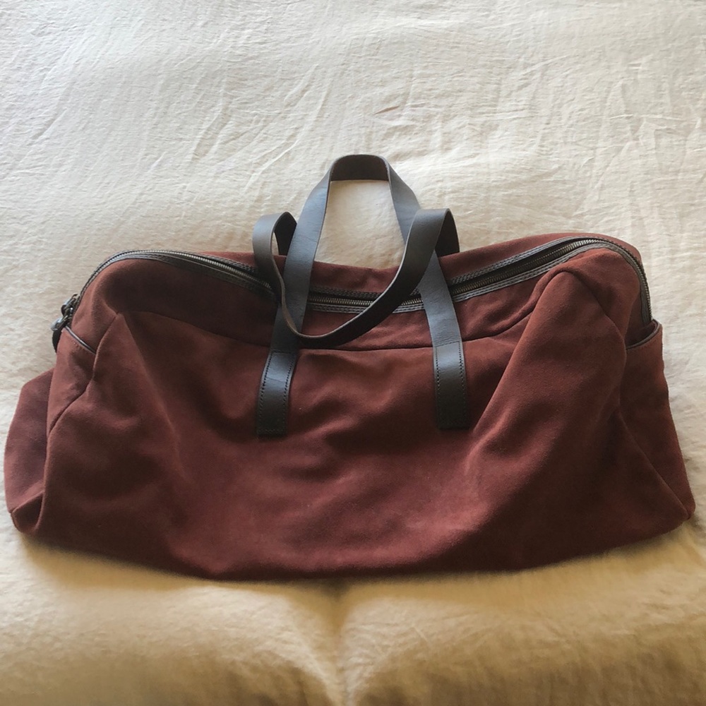 The Suede Weekender by Everlane